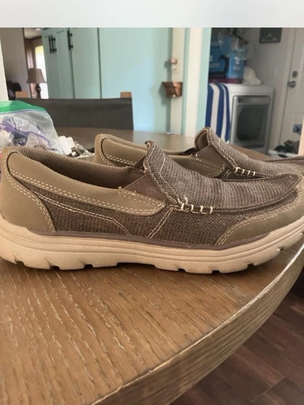 Casual Slip-On Men's Shoes in Brown